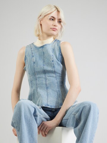 LEVI'S ® Topp 'Leighton Peplum Top' i blå: framsida