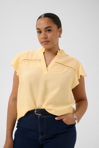 KAFFE CURVE Bluse 'KCronja' i gul