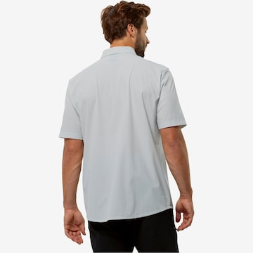 JACK WOLFSKIN Regular fit Athletic Button Up Shirt 'VANDRA' in Grey