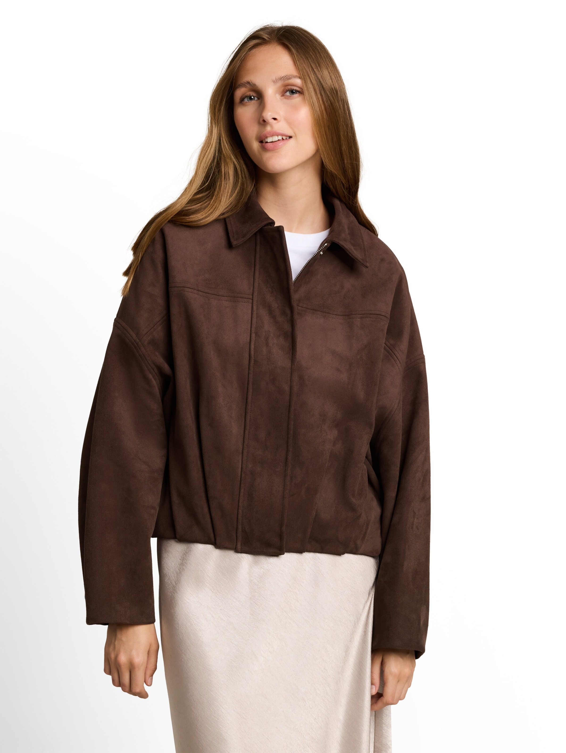 TOM TAILOR DENIM Between-Season Jacket in Brown: front