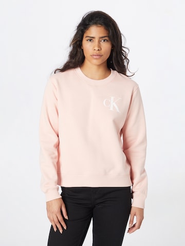 Calvin Klein Jeans Суичър в розово: отпред