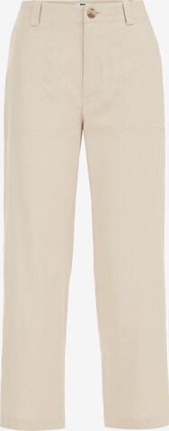 WE Fashion Loosefit Broek in Beige: voorkant