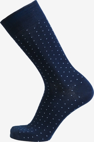 Chaussettes ''MARCO bright blue viscose polka dot socks'' Sokisahtel en bleu : devant