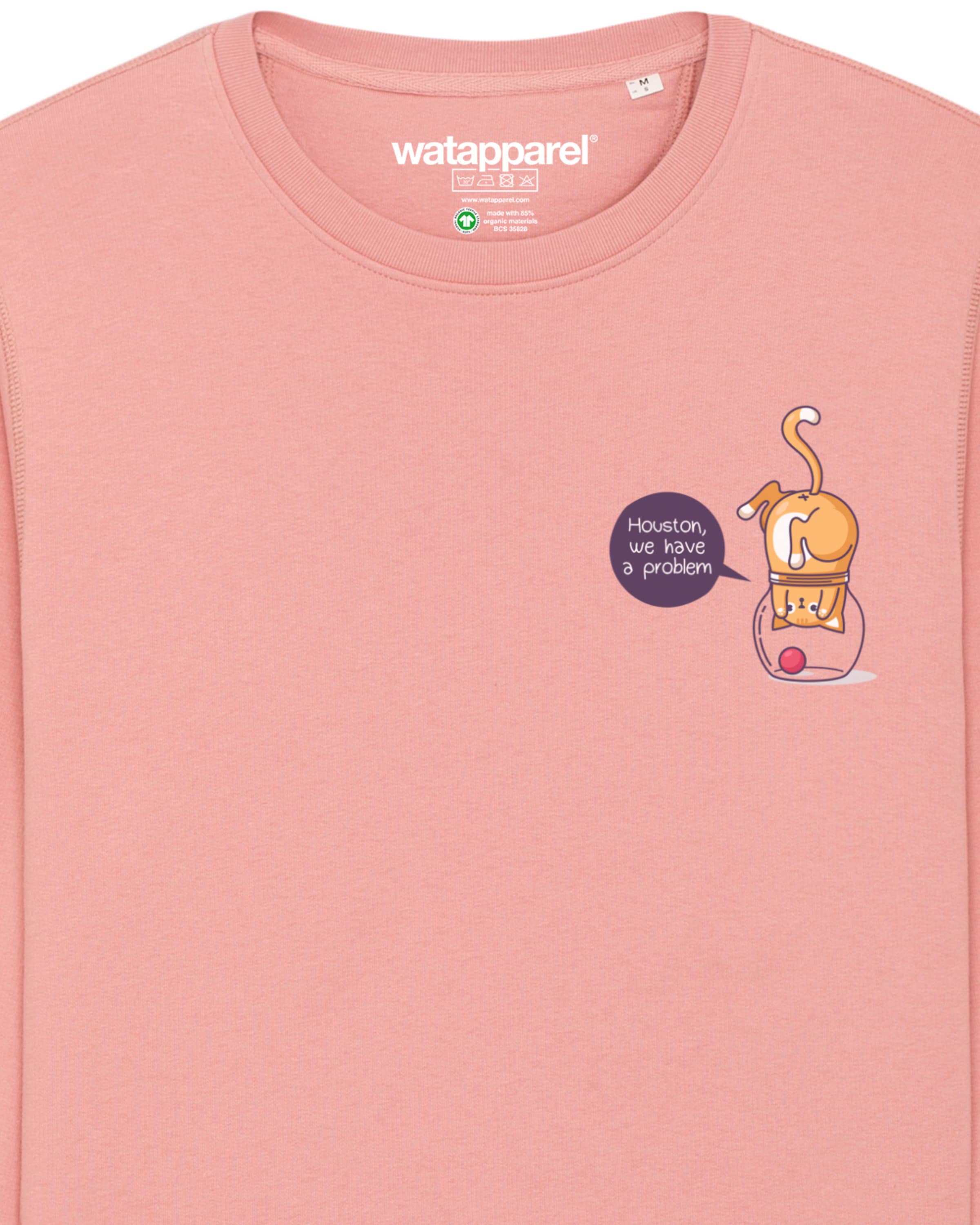 Watapparel Sweatshirt ' Funny Cat ' in Pink