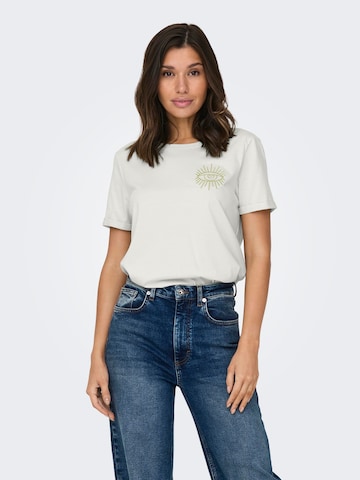 ONLY - Camiseta 'LEAH' en blanco: frente