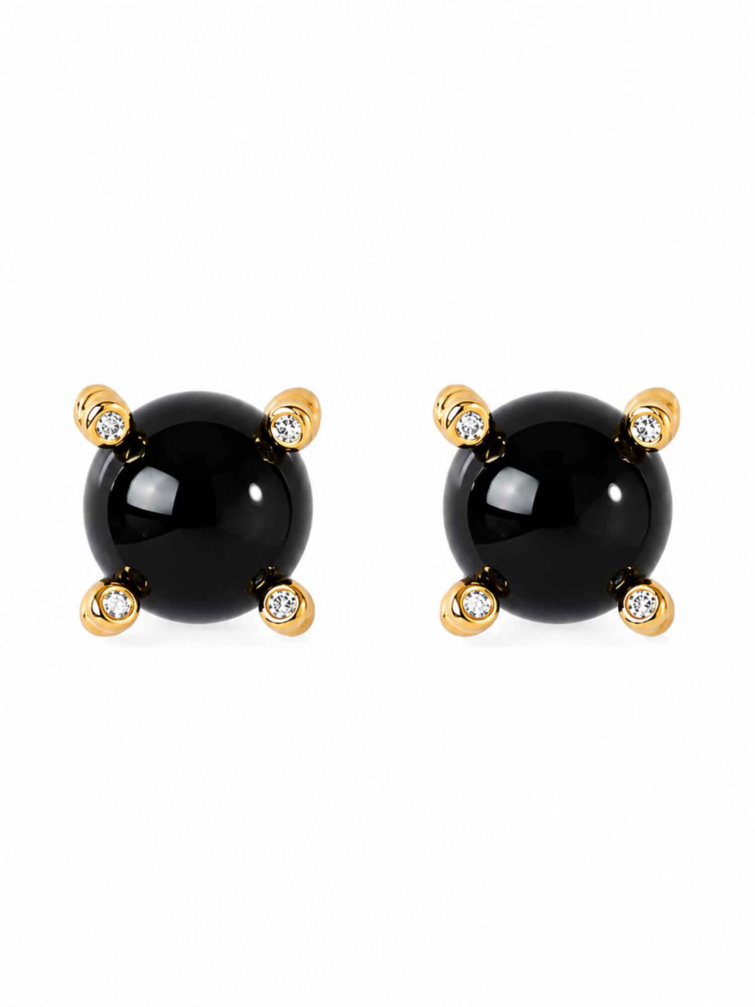 RteRme - Pendientes 'Nuala Earrings Night' en negro: frente