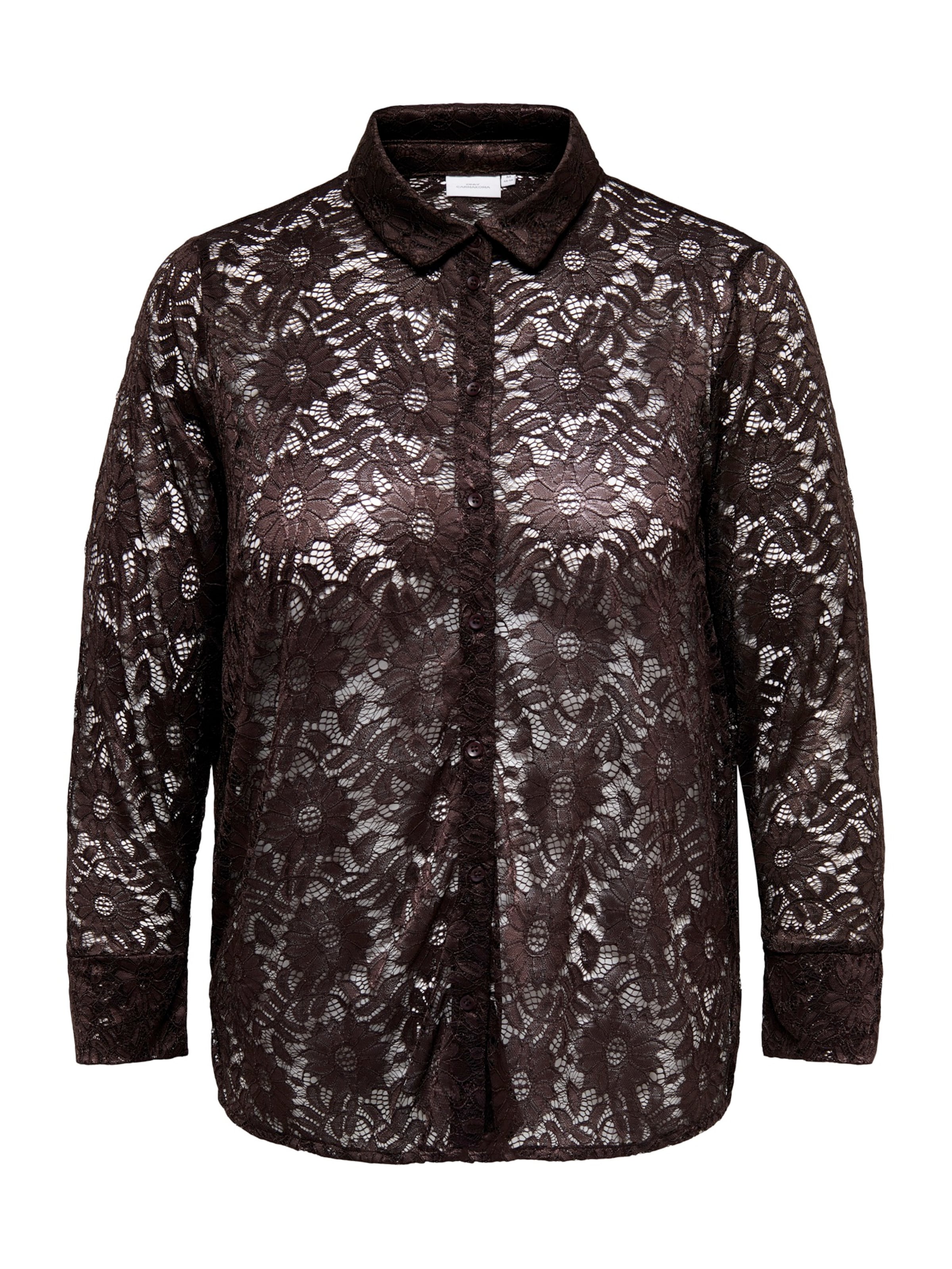 ONLY Carmakoma Bluse 'CARZION' i brun: forside
