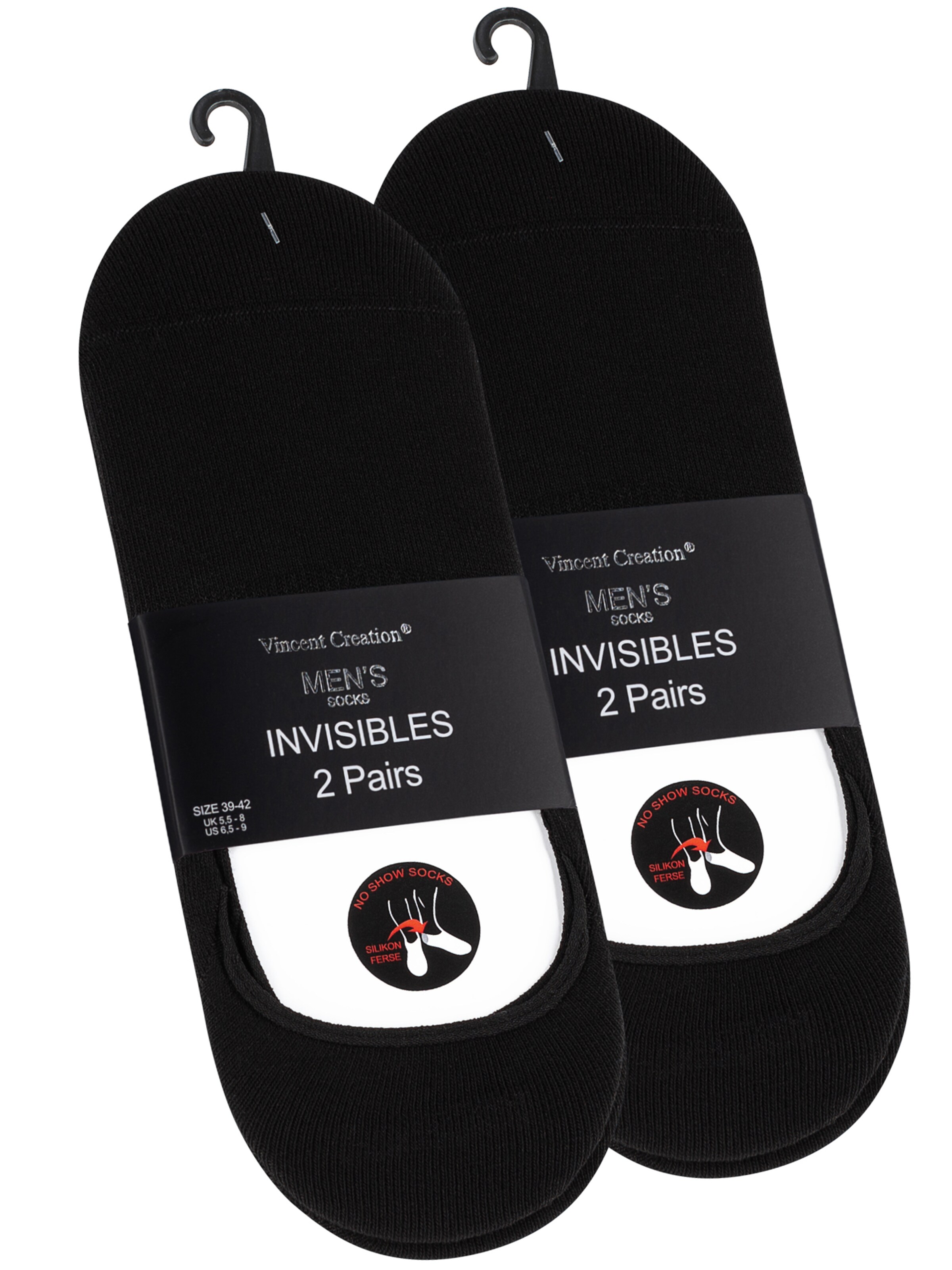 Vincent Creation - Meias curtas 'Invisibles Socks' em preto