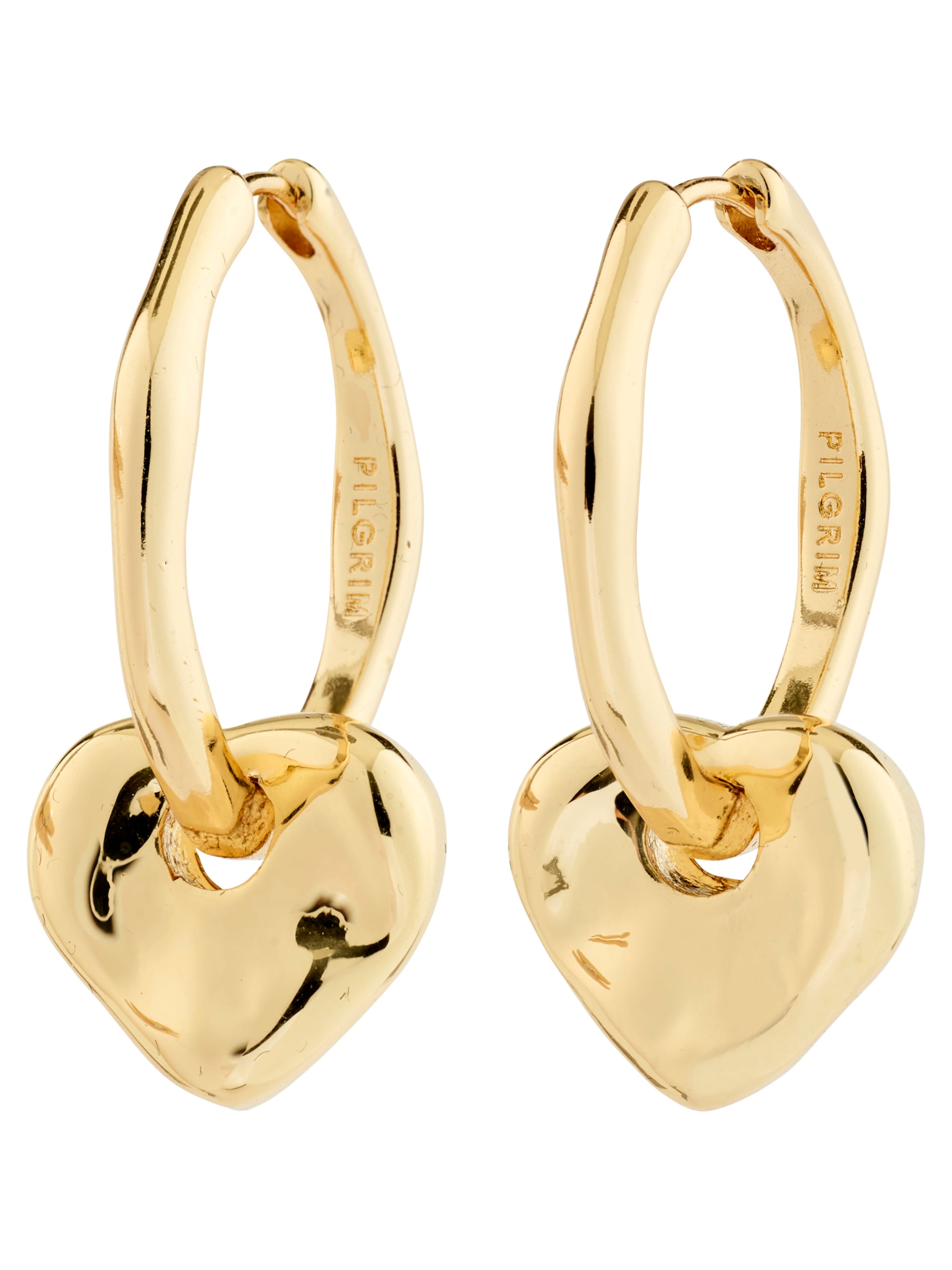 Pilgrim Обеци 'NOVA' в злато: отпред