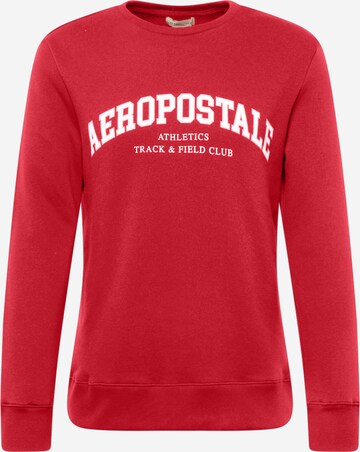 Sweat-shirt 'TRACK & FIELD' AÉROPOSTALE en rouge : devant