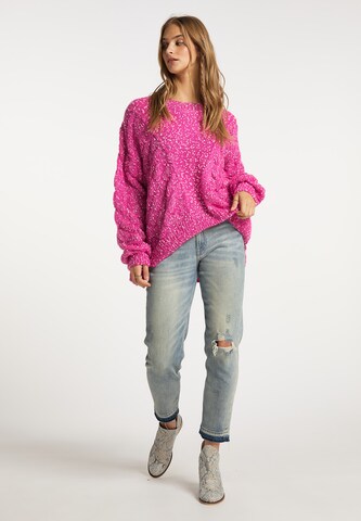 Pull-over oversize IZIA en rose