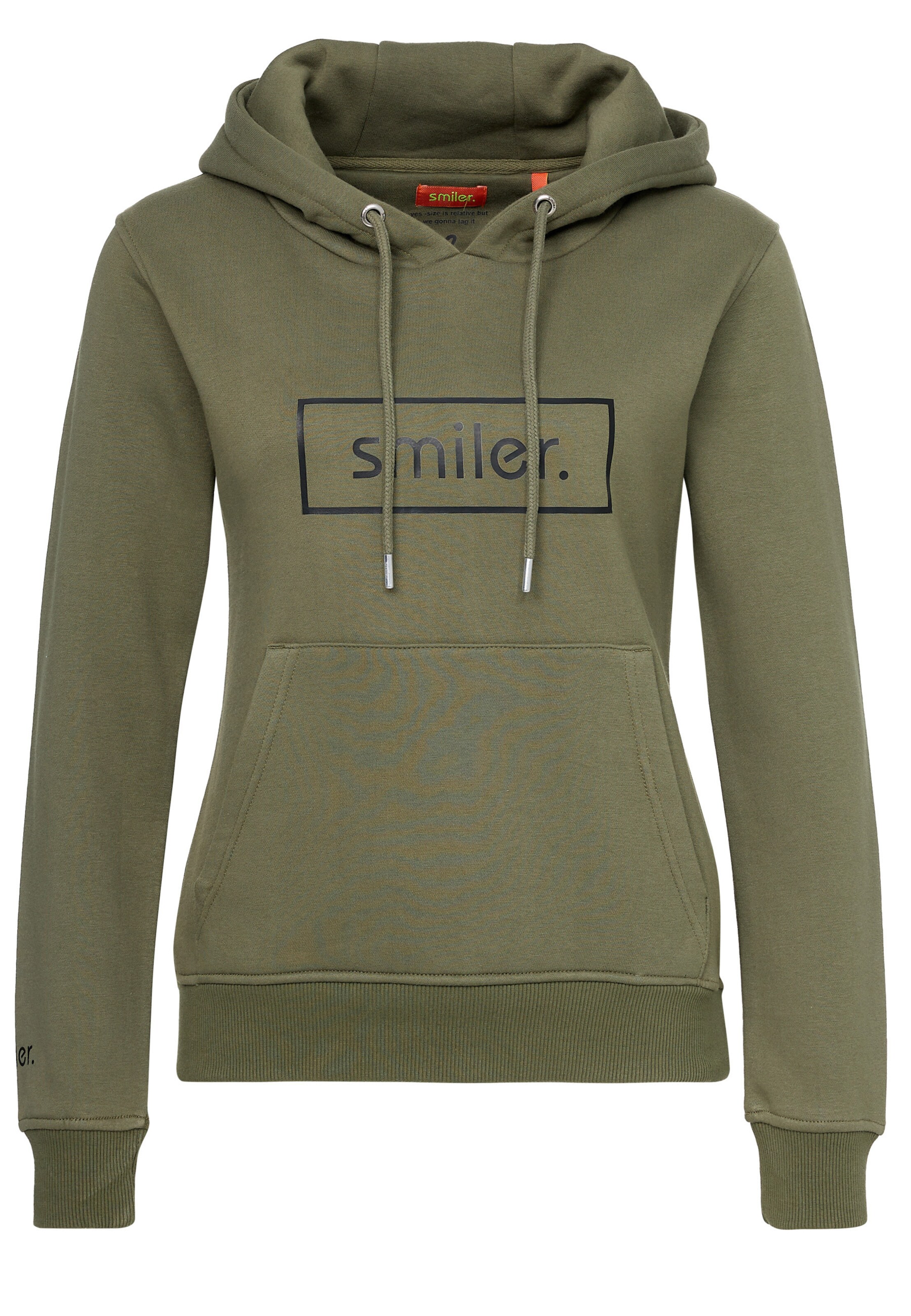 smiler. Sweatshirt 'Happy' in Grün: Vorderseite