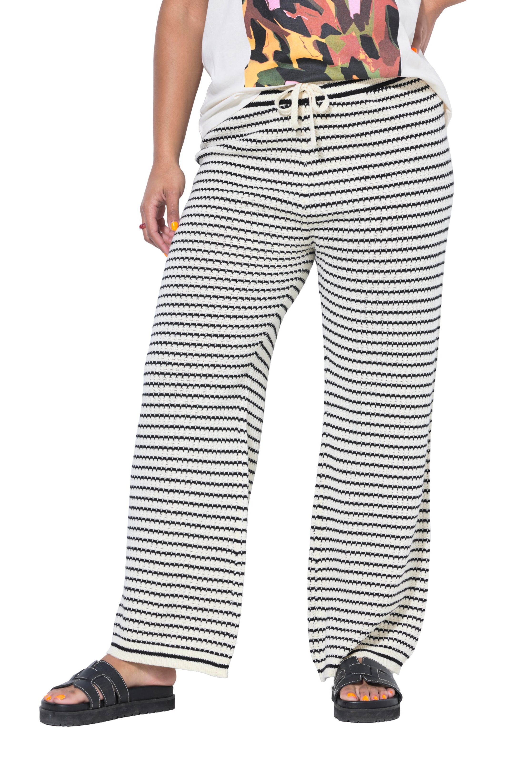 Studio Untold Regular Broek in Wit: voorkant