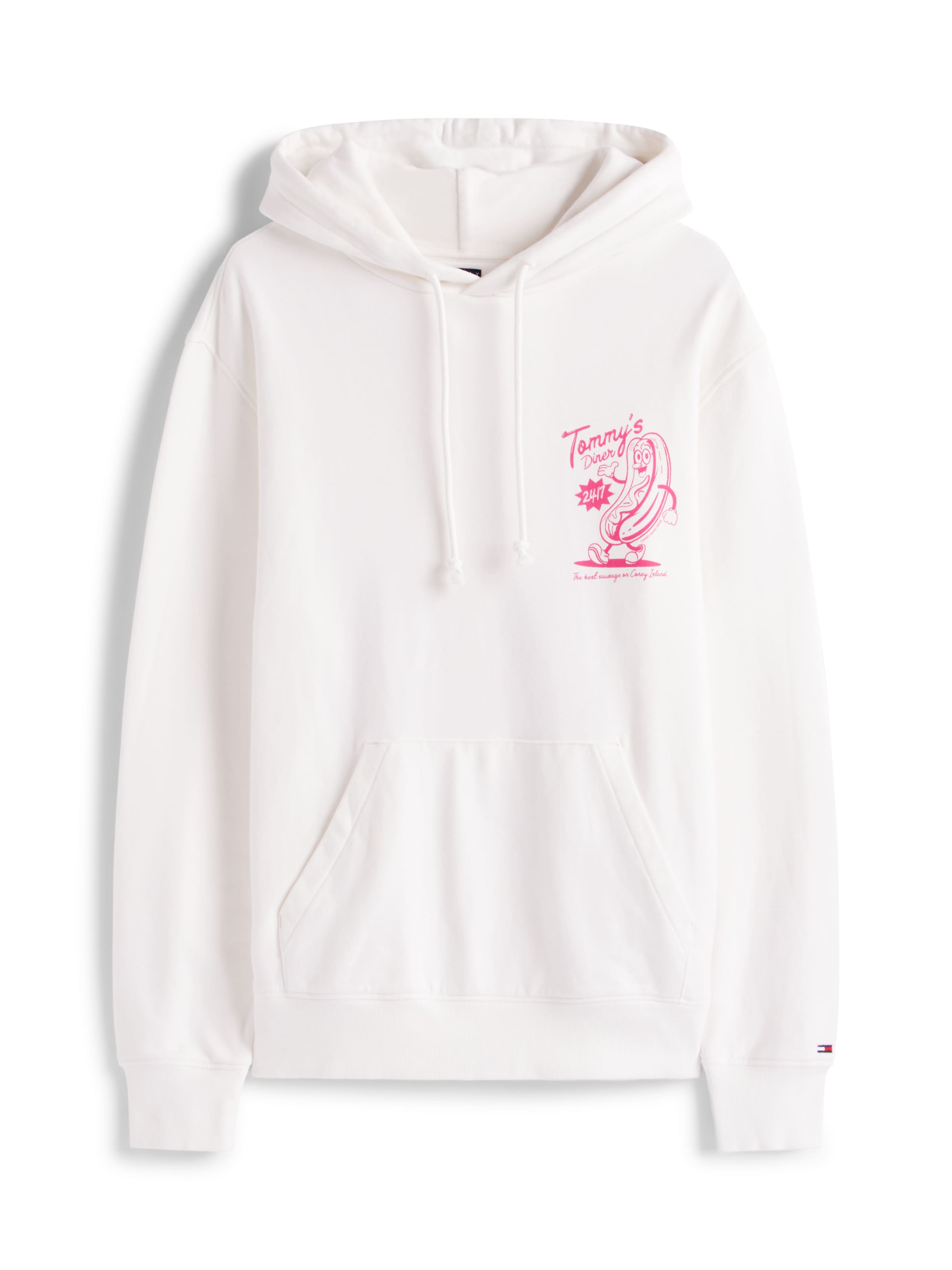 Tommy Jeans Μπλούζα φούτερ 'NOVELTY FAIR' σε λευκό: μπροστά