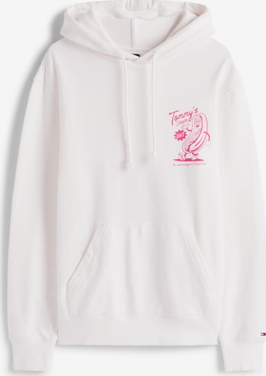 Tommy Jeans Collegepaita 'NOVELTY FAIR' värissä roosa / valkoinen, Tuotenäkymä