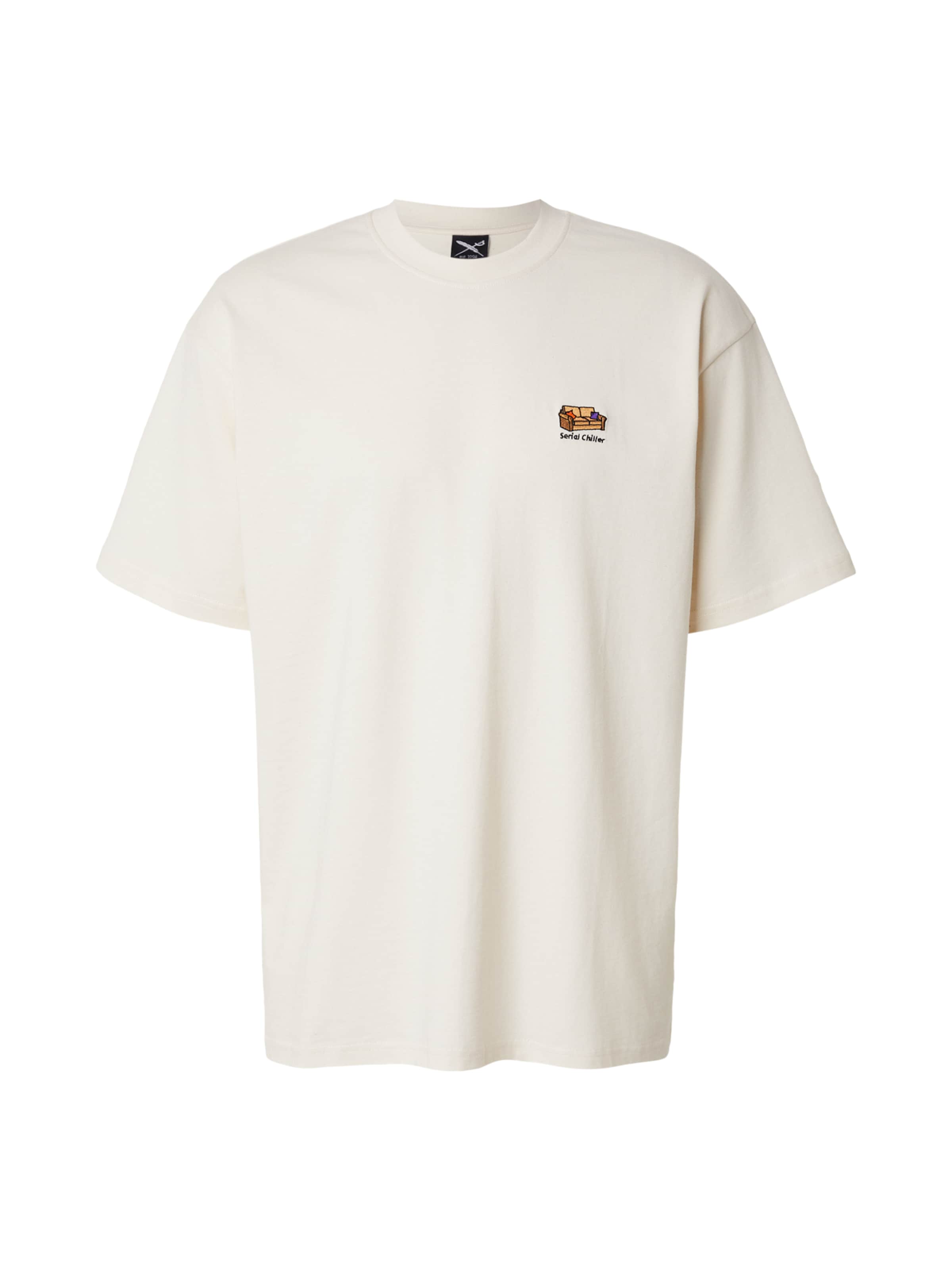 Iriedaily - Camiseta 'Serial Chiller' en blanco: frente