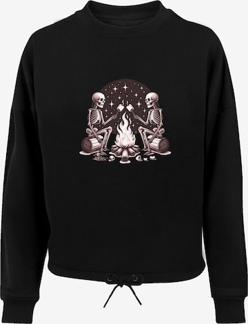 Sweat-shirt 'Skeletons Campfire Mashmallow' F4NT4STIC en noir : devant