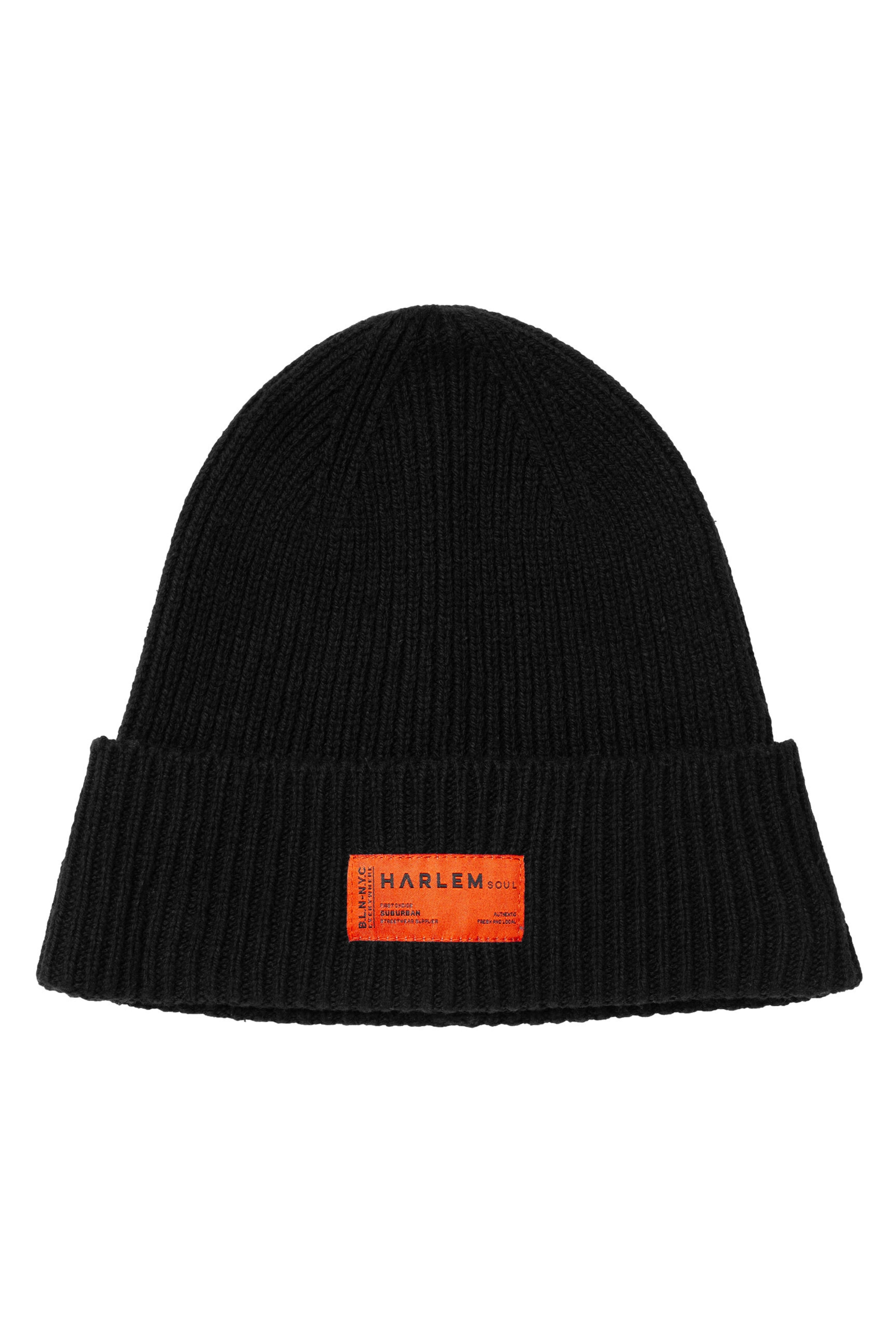 Harlem Soul Beanie in Black: front