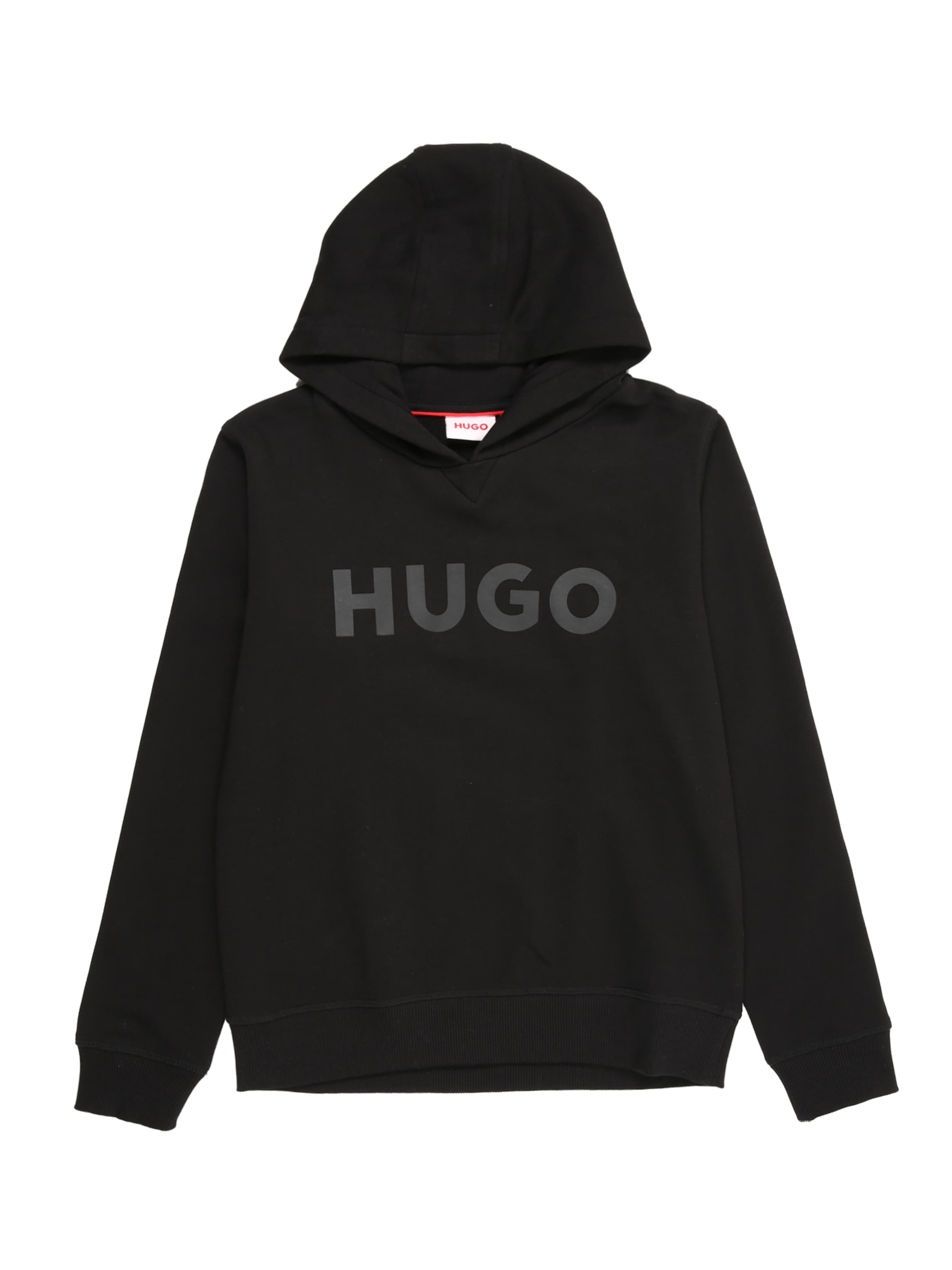 HUGO Majica | črna barva: sprednja stran