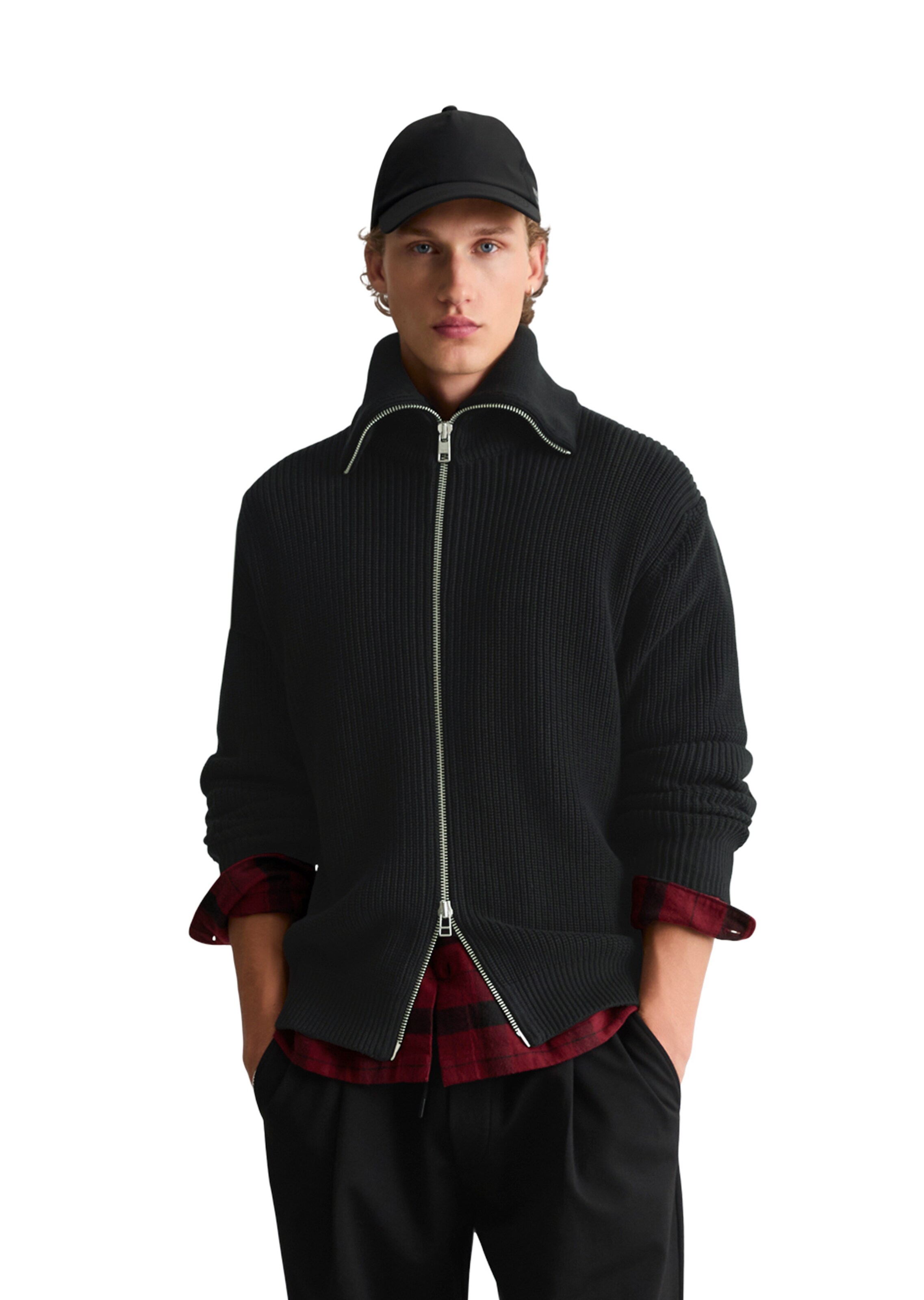 Vestes en maille Marc O'Polo DENIM en noir : devant