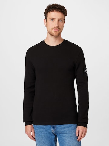 Tricou de la Calvin Klein Jeans pe negru: față