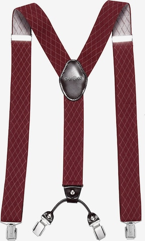 DonDon Suspenders in Red: front