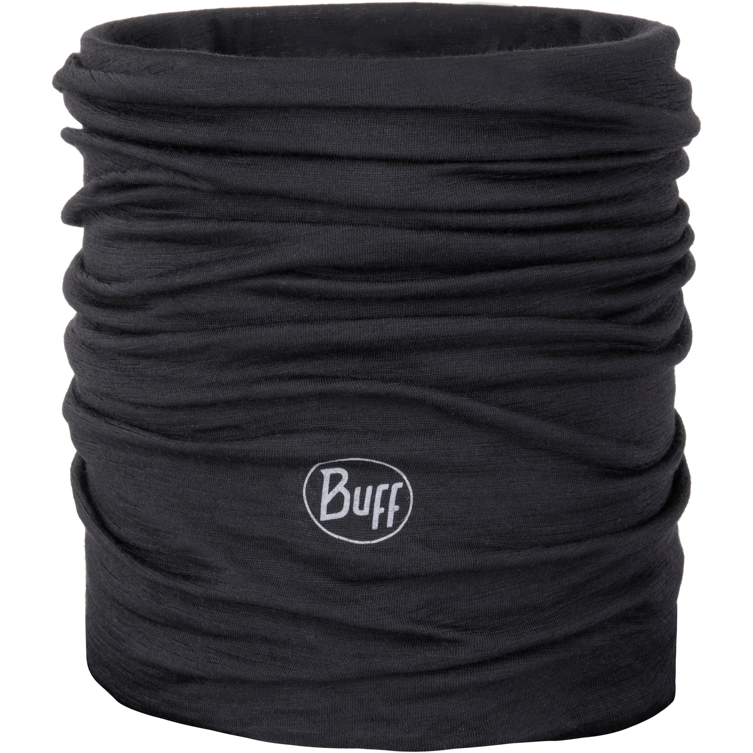 BUFF Multifunktionstuch 'MERINO LIGHTWEIGHT' in Schwarz: Vorderseite