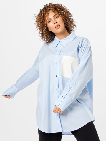 River Island Plus Bluse in Blau: predná strana