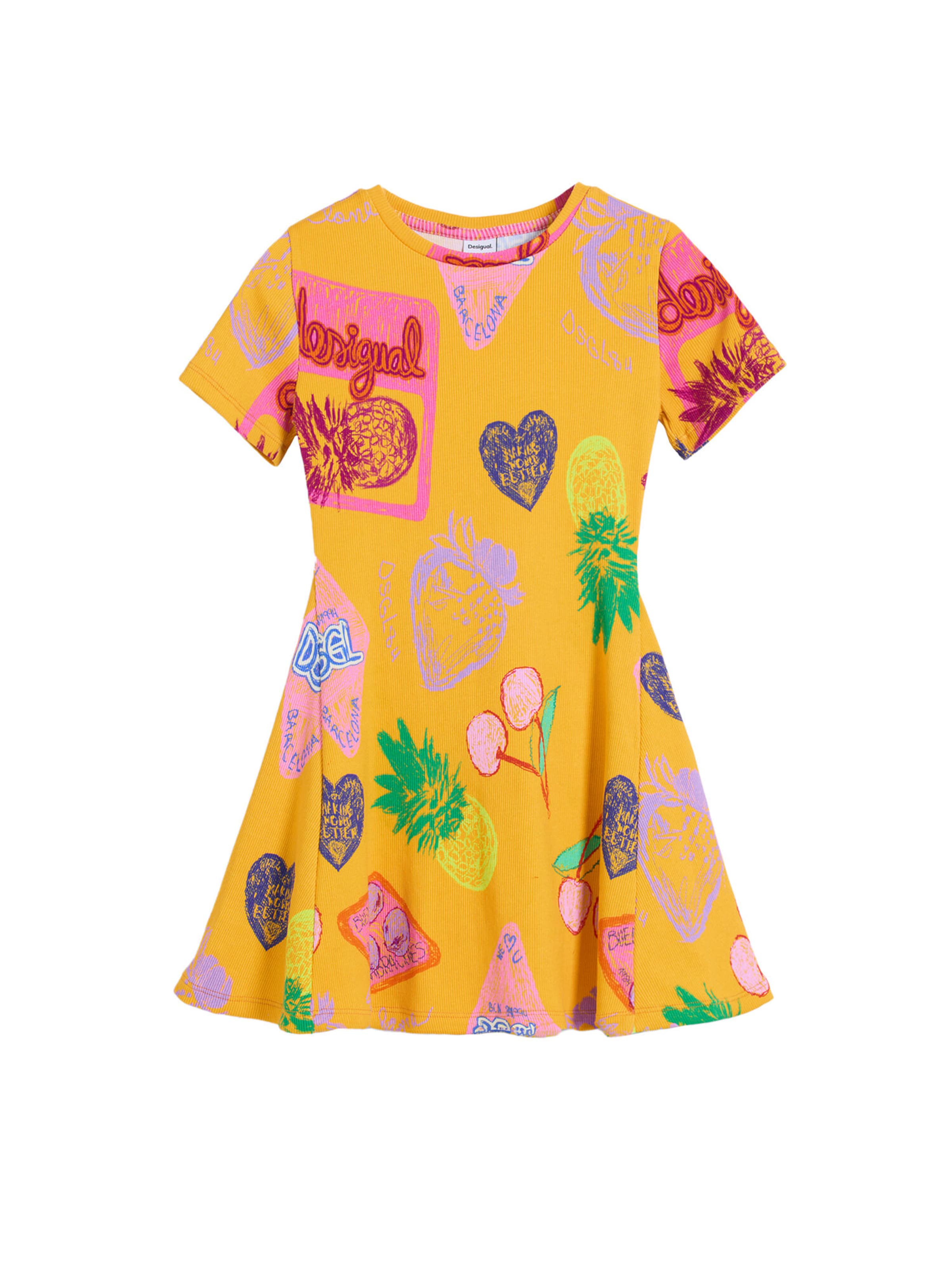 Desigual Φόρεμα σε κίτρινο: μπροστά
