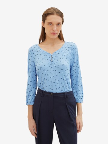 TOM TAILOR Blouse in Blauw: voorkant