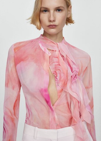 MANGO Blouse 'iris' in Roze: voorkant