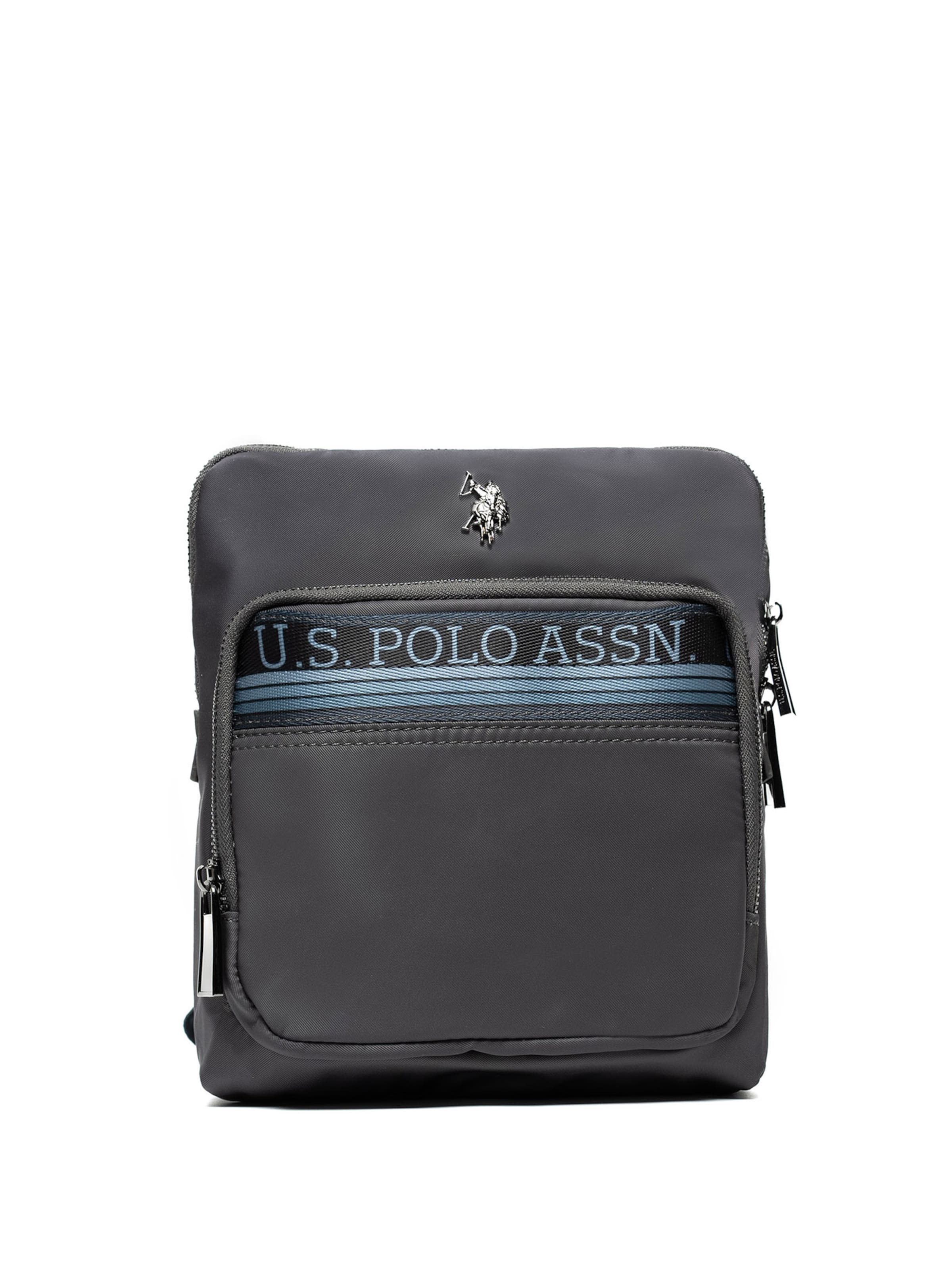 U.S. POLO ASSN. Schoudertas in Grijs: voorkant