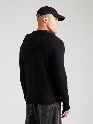 JACK & JONES Knit cardigan 'JCOCALEB' in Black