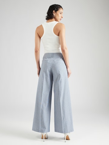 ABOUT YOU x Iconic by Tatiana Kucharova Wide leg Pleated Pants 'Irene' in Blue