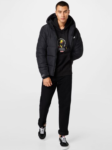 Superdry Winterjas in Zwart