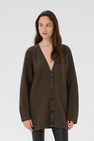 KAREN BY SIMONSEN Knit Cardigan 'KBDream' in Brown: front