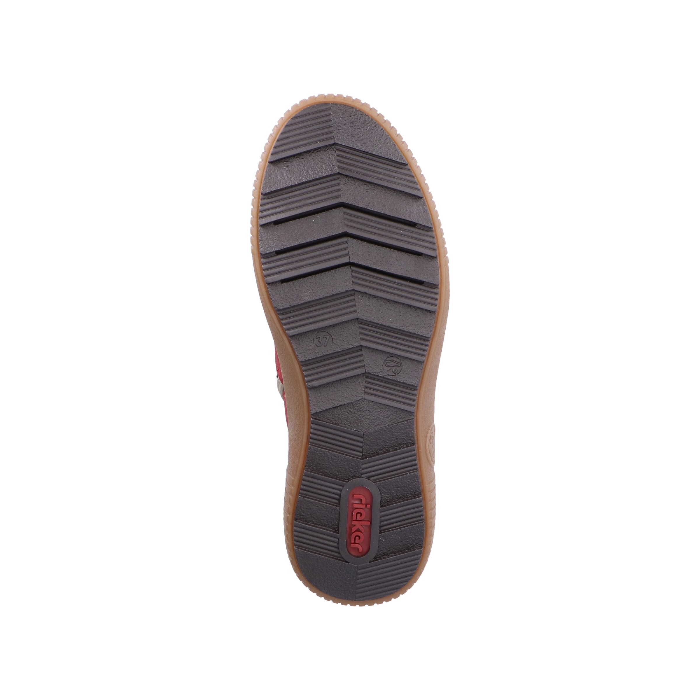 Rieker Botki sznurowane w kolorze czerwony