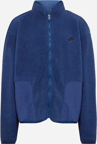 Jachetă  fleece 'CLUB+' de la Nike Sportswear pe albastru: față