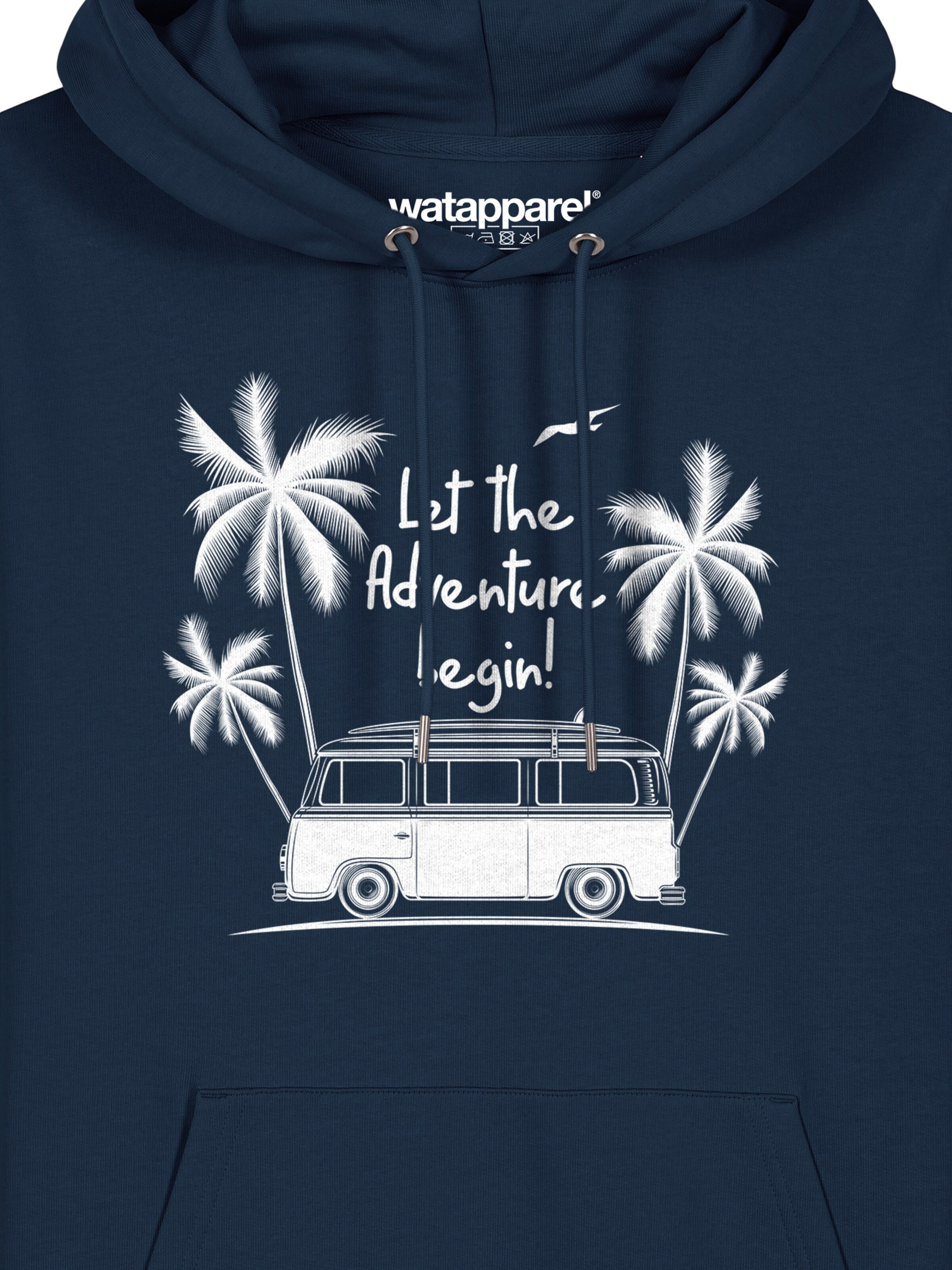 Watapparel Sweatshirt 'Let the adventure begin' in Blauw