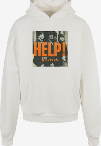 Merchcode Sweatshirt 'Beatles - Album Help' in Wit: voorkant