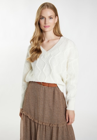 Pull-over DreiMaster Vintage en blanc : devant