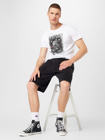 Key Largo T-Shirt 'EVIL' in Weiß