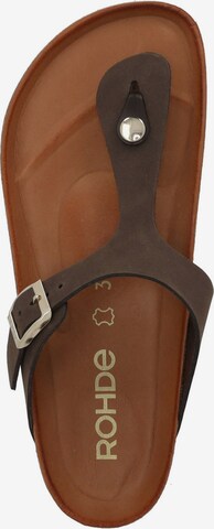 ROHDE T-Bar Sandals in Brown