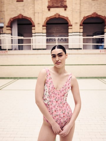 Next Triangel Badpak in Roze: voorkant