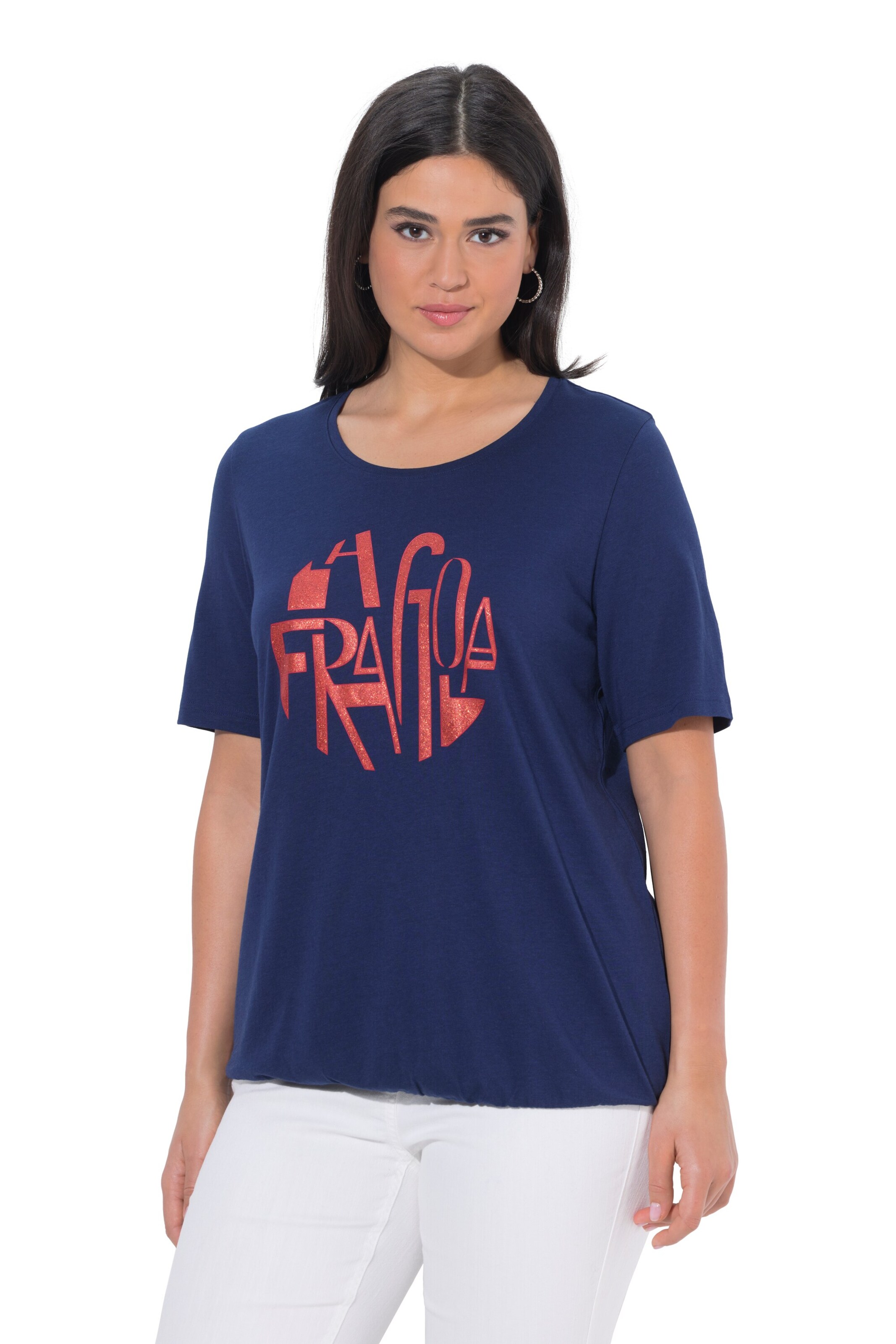 Ulla Popken T-Shirt in Blau: Vorderseite