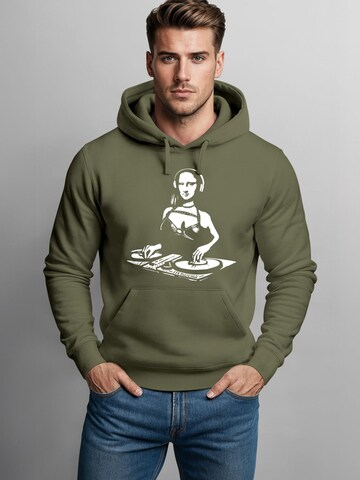 Neverless Sweatshirt 'Mona Lisa DJ' in Green