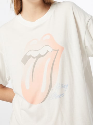 American Eagle Oversized tričko 'ROLLING STONES' – bílá