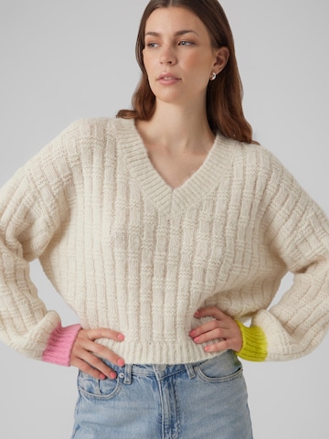 VERO MODA - Pullover 'INGRID' em bege