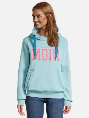 salzhaut Sweatshirt 'Sünn - Moin' in Blau: Vorderseite