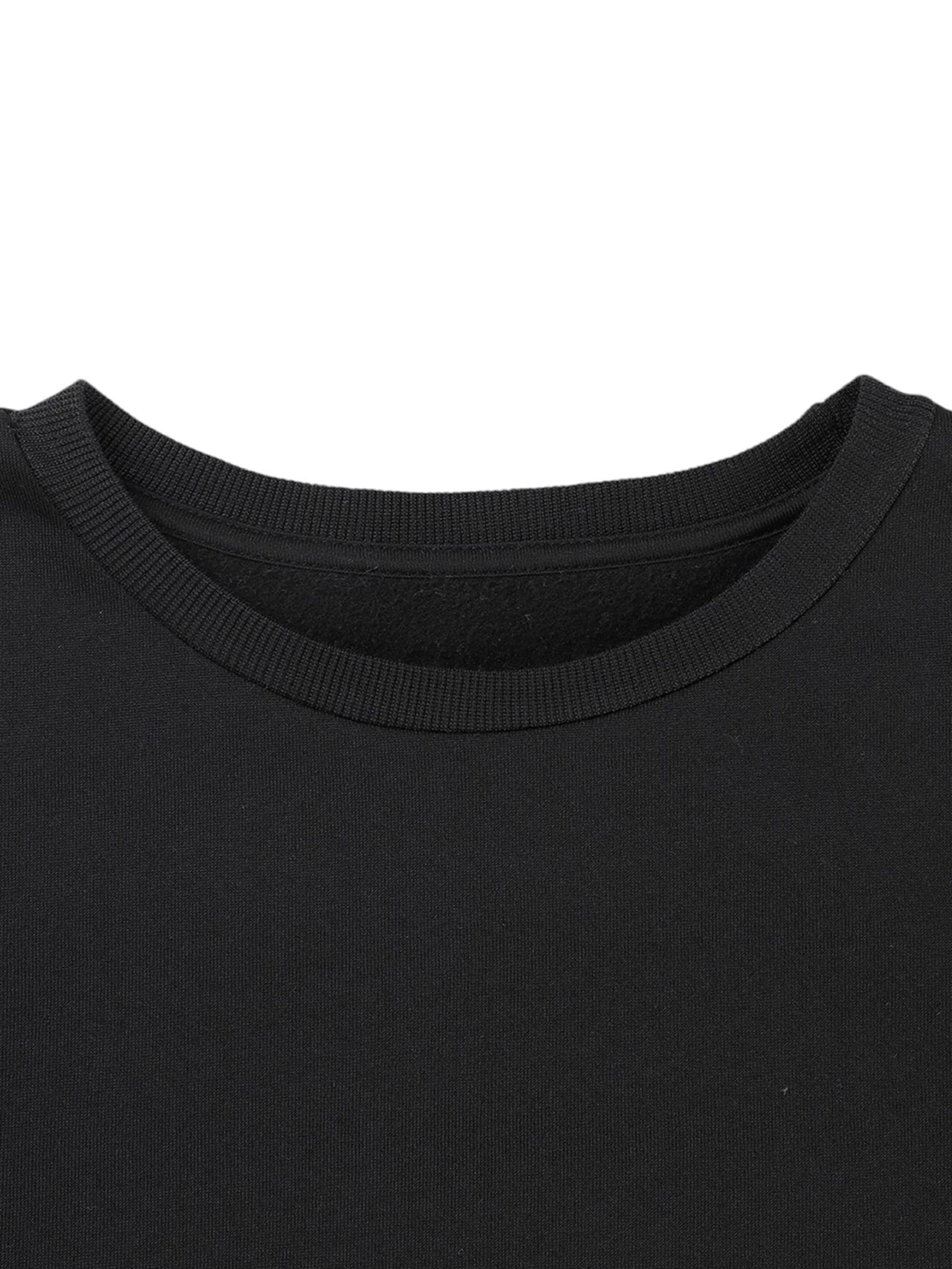 GORHEY - Jersey 'Women's Crew Neck Oversized Sweatshirt with Slogan Print' en negro